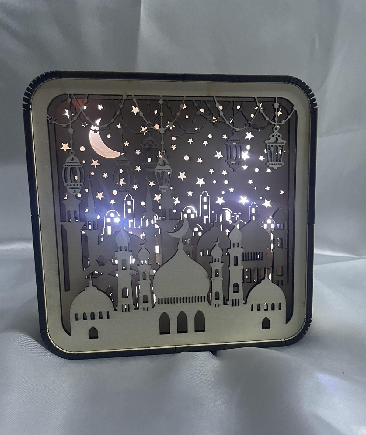 Lichtbox Schattenbox Islamische Deko, Ramadan, Ramazan, Bayram, Eid, Ramadan Dekoration