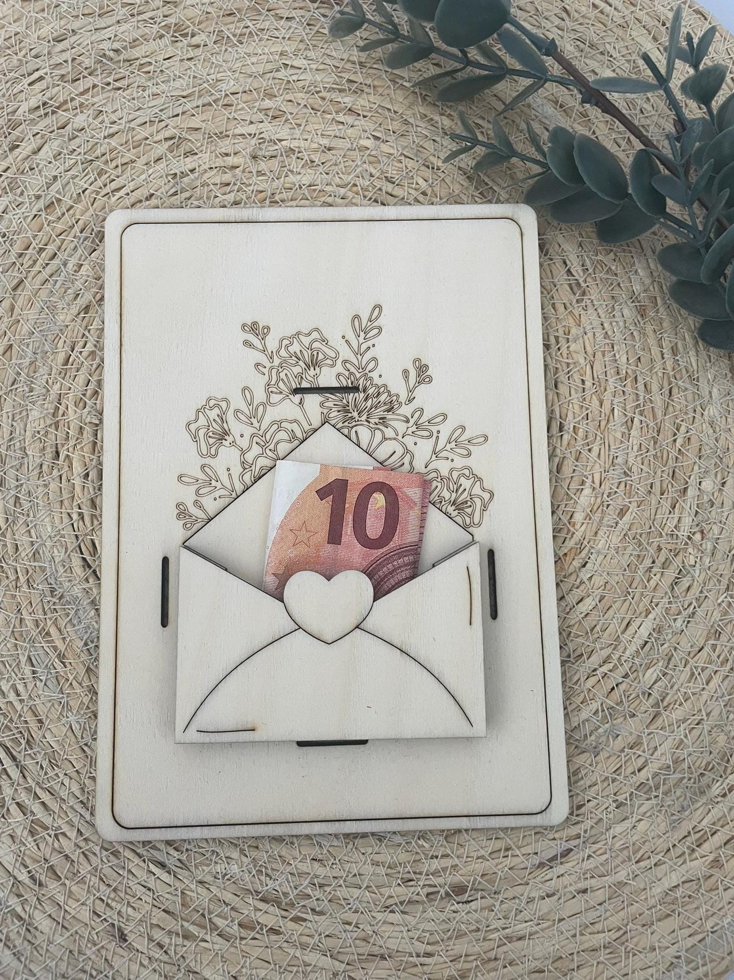 Holz-Geschenkkarte – Perfekt für Geldgeschenke & Gutscheine