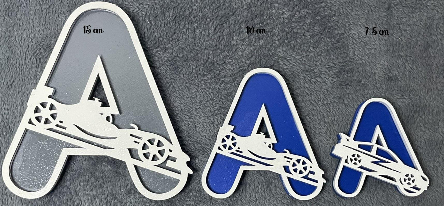 Holzbuchstaben im Auto Design, Für alle Auto Liebhaber - Buchstabe, Holzbuchstabe, Auto, Türschild, Name, ABC