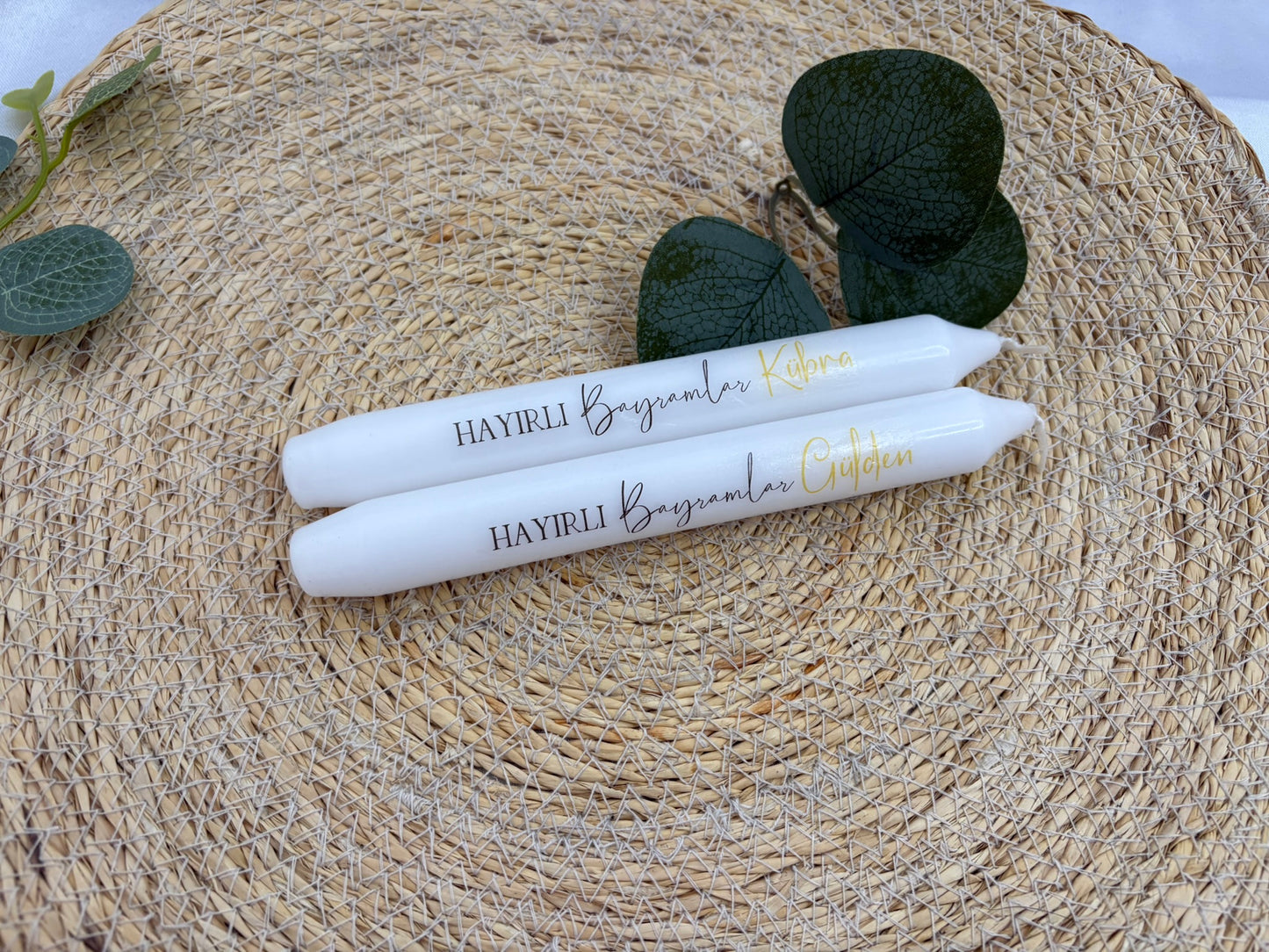 Kerze Eid, Bayram, Kandil personalisiert mit Namen