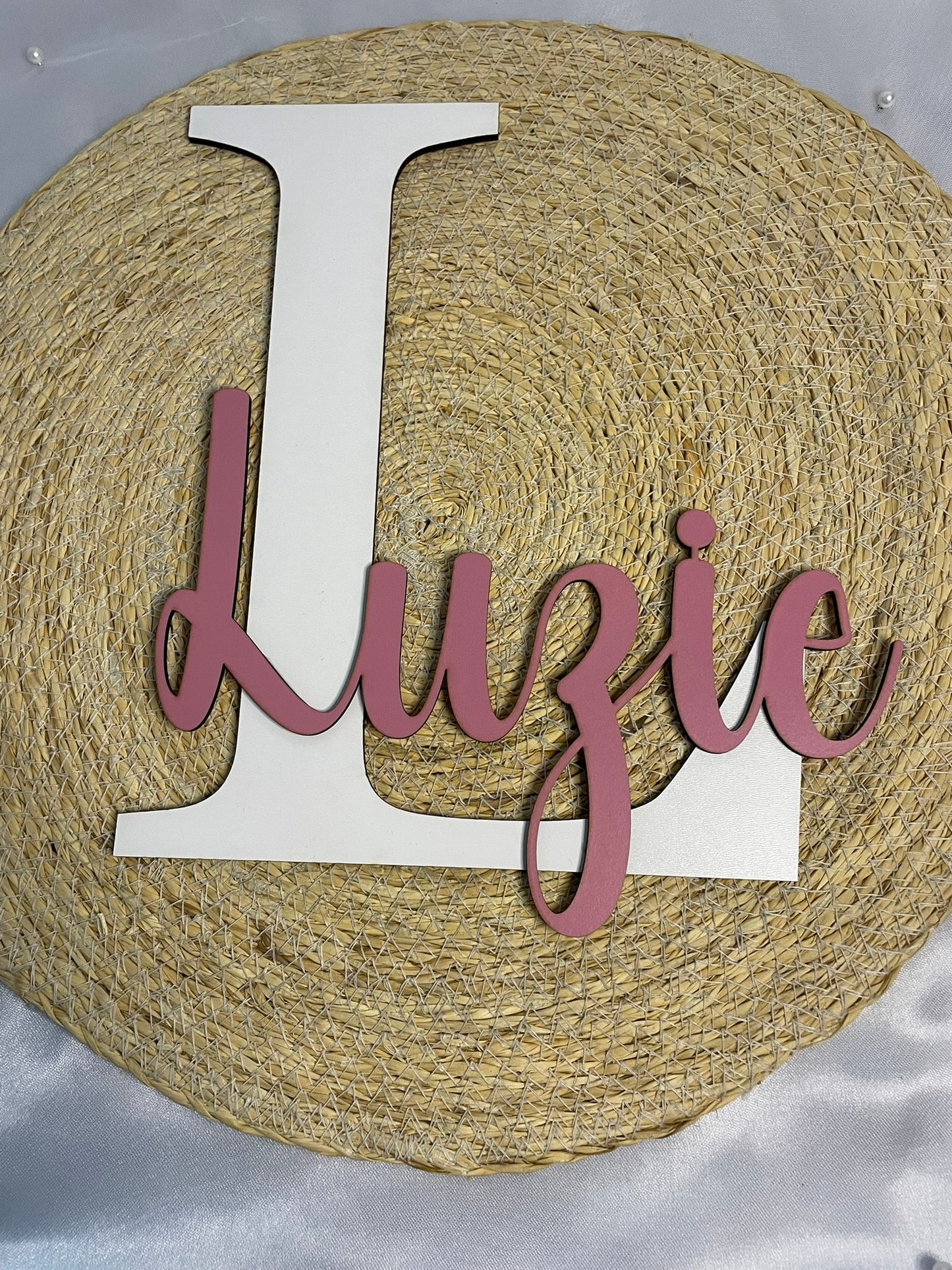 Namensschild, Türschild, Wanddekoration Monogramm Name