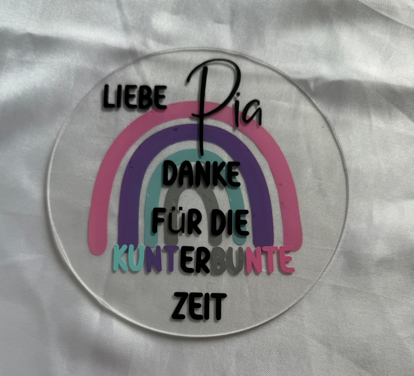 Acryl Aufsteller Erzieher in, Lehrer, Pädagogen, Tagesmütter, Krippe, Kita, Kindergarten, KiGa, kunterbunt