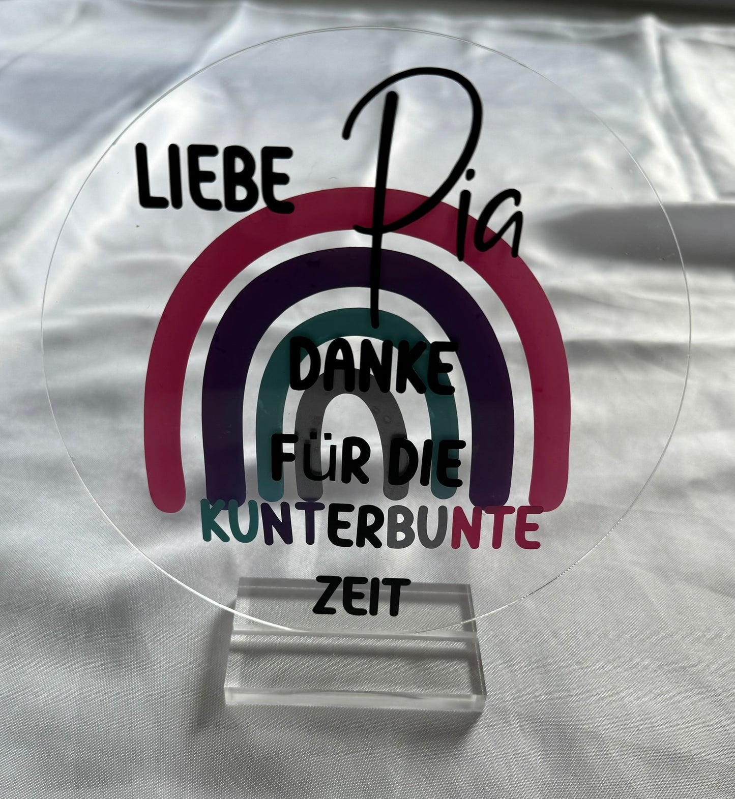 Acryl Aufsteller Erzieher in, Lehrer, Pädagogen, Tagesmütter, Krippe, Kita, Kindergarten, KiGa, kunterbunt