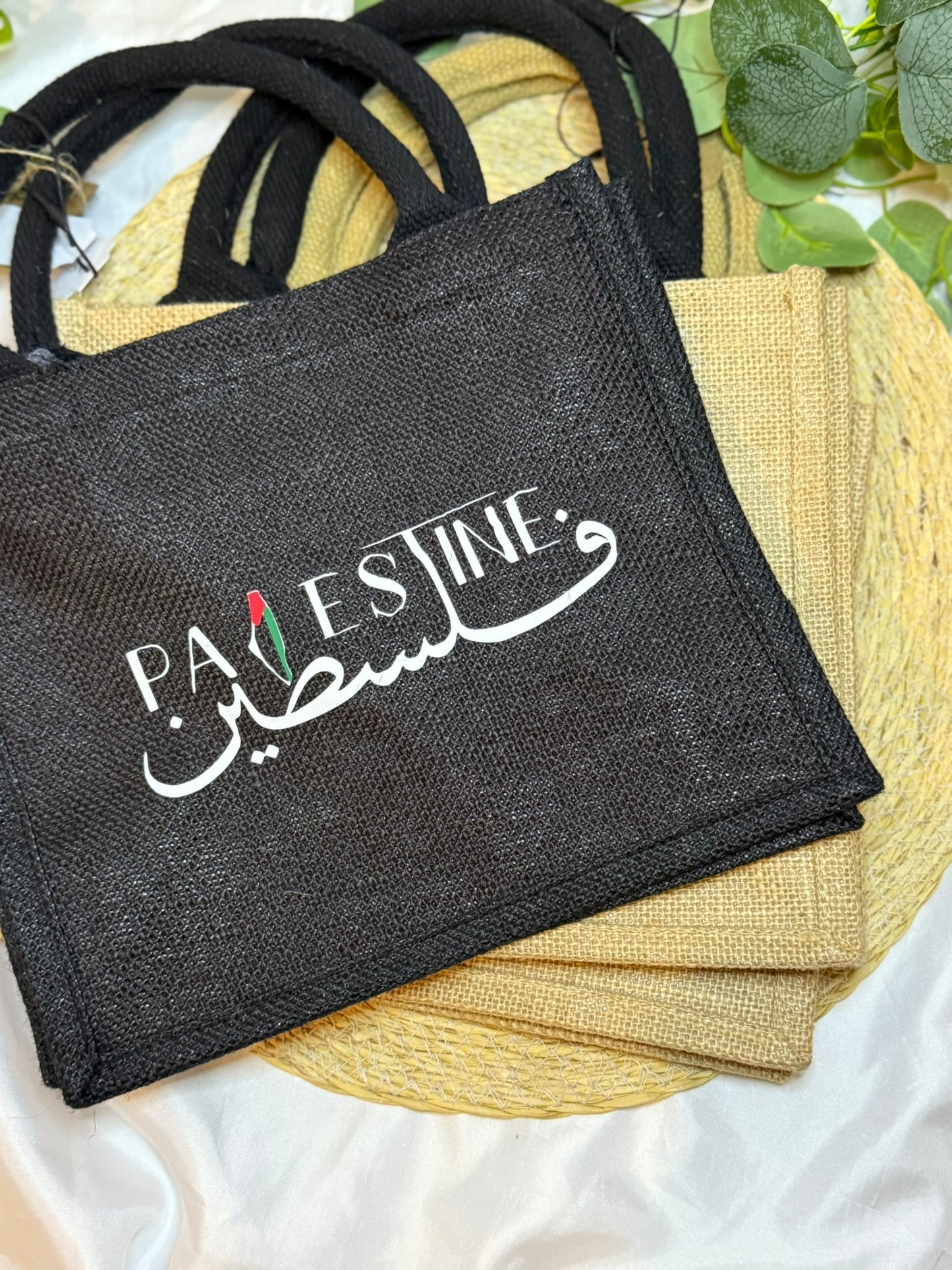 Jute-Tasche mit Palästina-Design – stilvoll & aussagekräftig