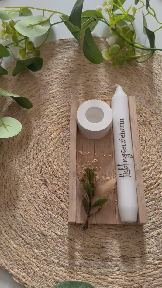 Kerze Erzieher Erzieherin, Abschiedsgeschenk, Kita, Krippe, Kindergarten