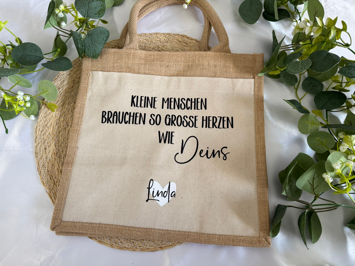 Jute-Tasche Erzieherin, Tagesmutter, Geschenk, Kindergarten, Abschiedsgeschenk, Sozialarbeiter, Jugend, Kita, Krippe, Kleine Menschen