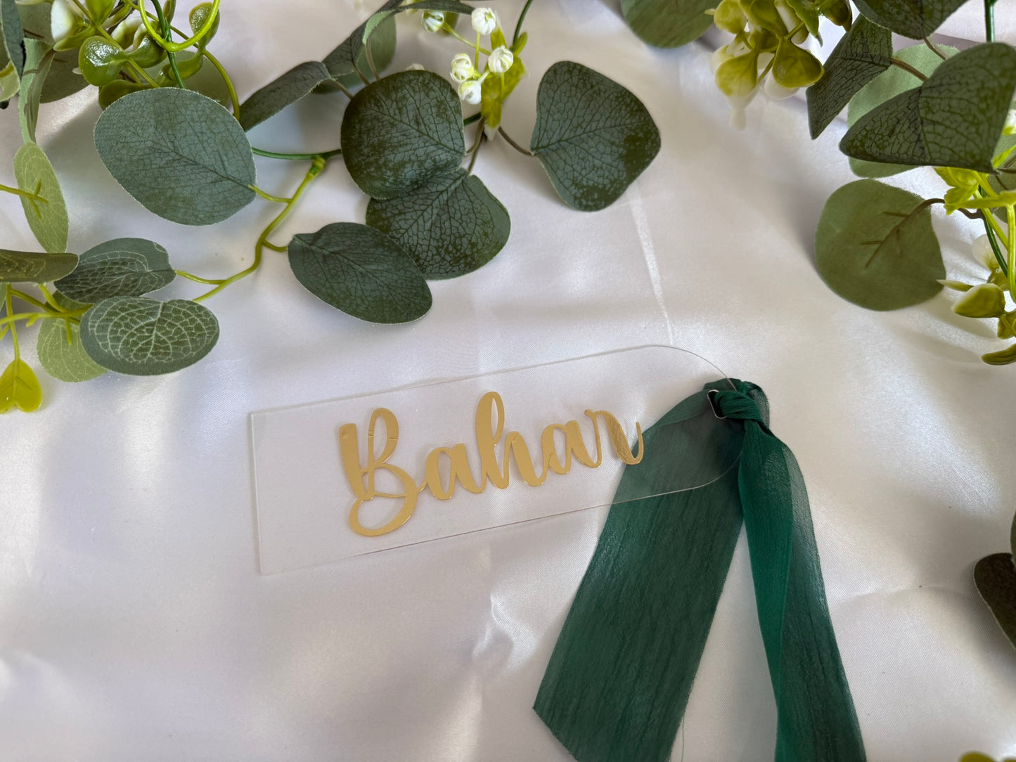 Lesezeichen mit Namen, personalisiert, Acryl Lesezeichen