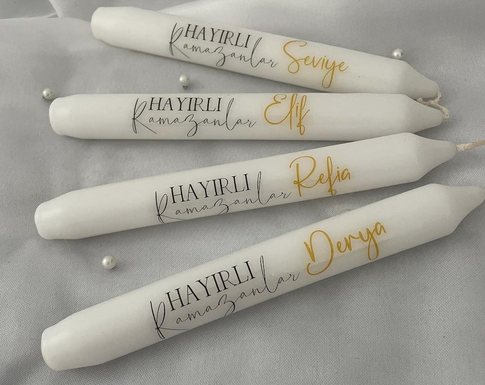 Kerze Ramadan, Ramazan personalisiert mit Namen